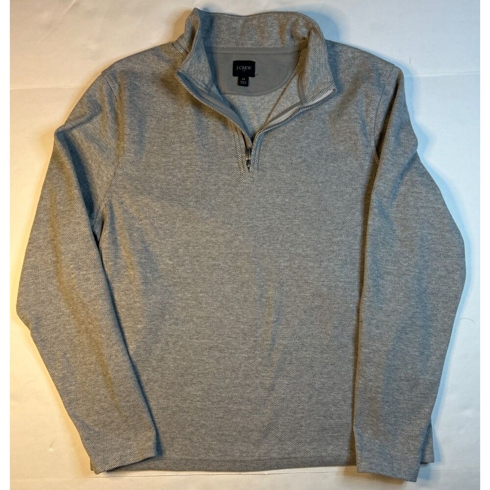 J.Crew  1/4 Zip Mock Neck Pullover Gray Men's Size M